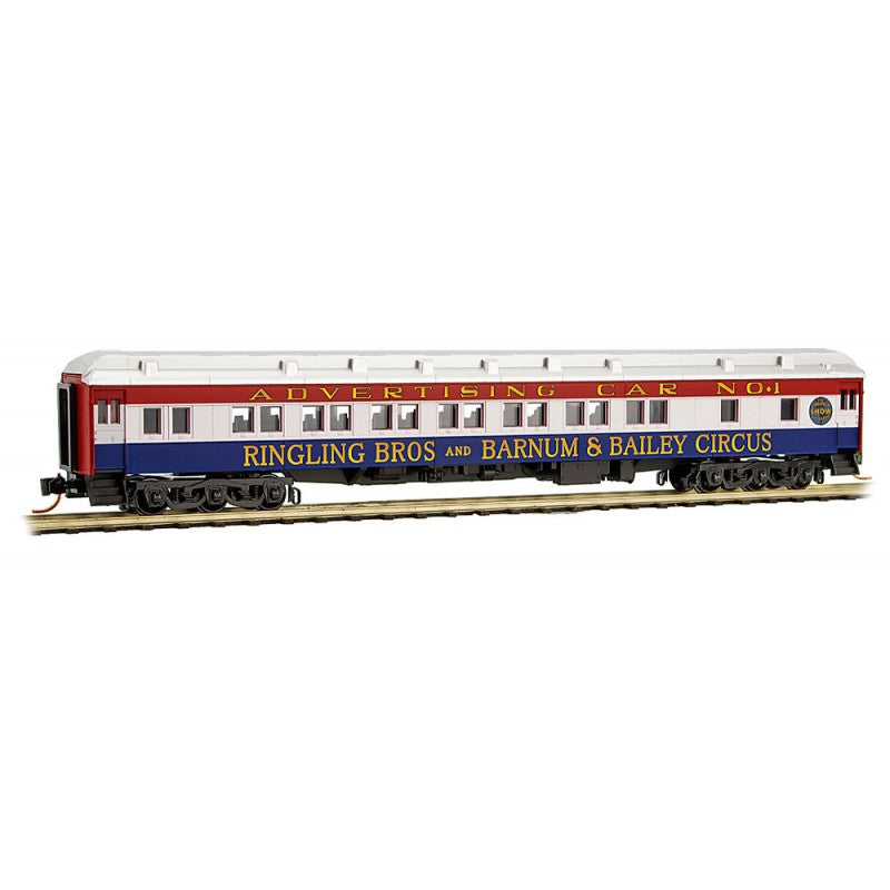 Micro-Trains 14300200 N Scale RBBX Circus Heavyweight Advertising Car #1