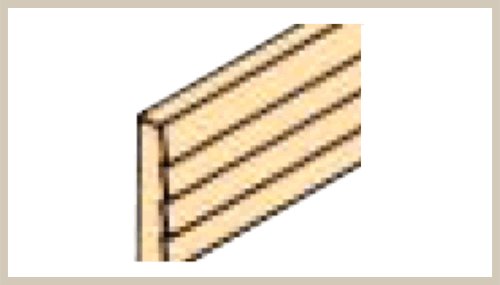 Northeastern Scale Lumber 70380 1/8" x 1/16" x 24" Clapboard Siding (Pack of 24)