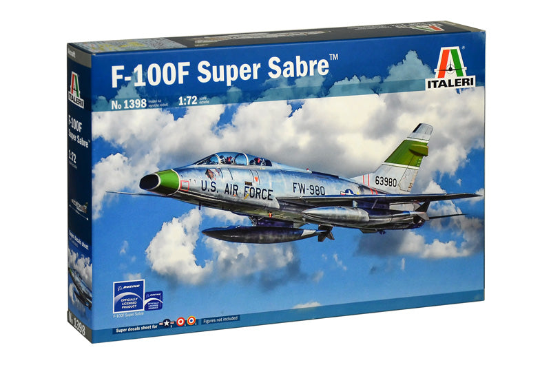 Italeri 1398 1:72 F-100F Super Sabre Military Aircraft Plane Model Kit