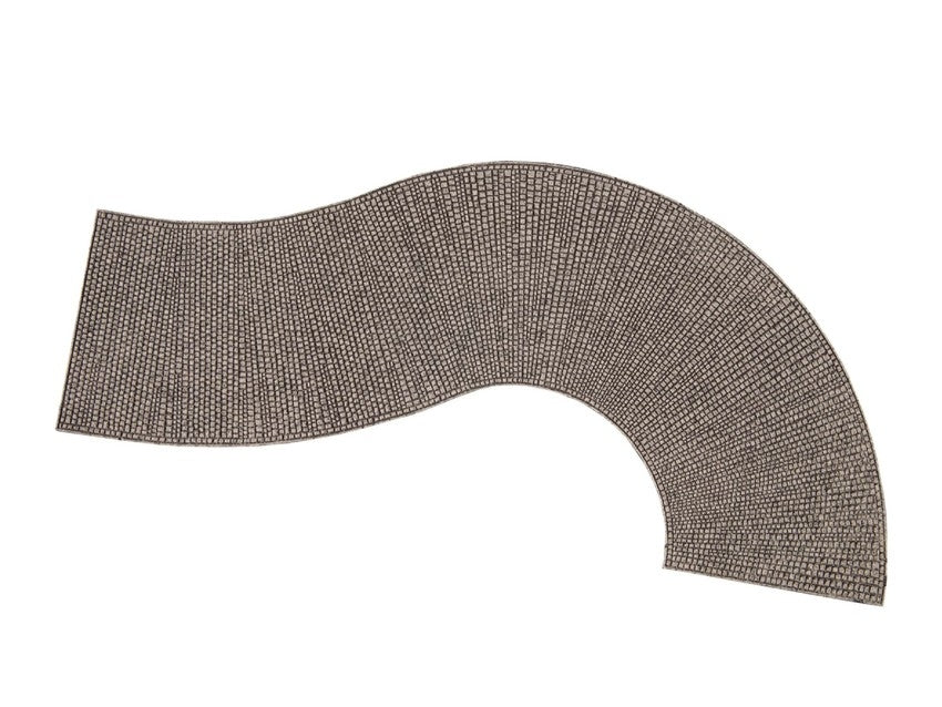 Noch 60316 HO Cobblestone Curved Road 7.5x32cm