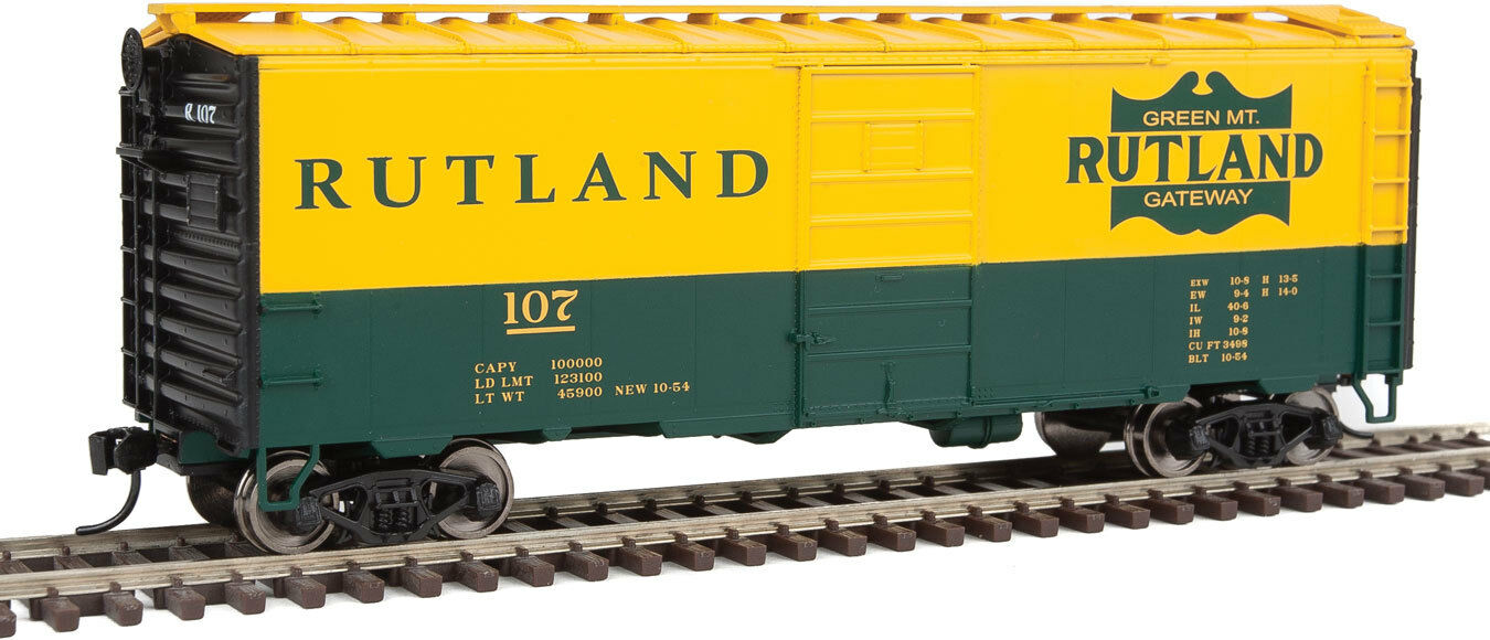 Walthers 910-1417 HO Rutland 40' PS-1 Boxcar Ready to Run #107