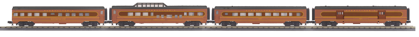MTH 30-68090 O Pennsylvania 60' Streamlined Passenger Car Set (Set of 4)