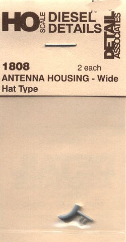 Detail Associates 1808 HO Wide Hat Style Radio Antenna Housing (Pack of 2)
