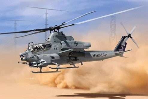 Academy 12127 1:35 USMC AH-1Z Shark Mouth Military Aircraft Helicopter Model Kit