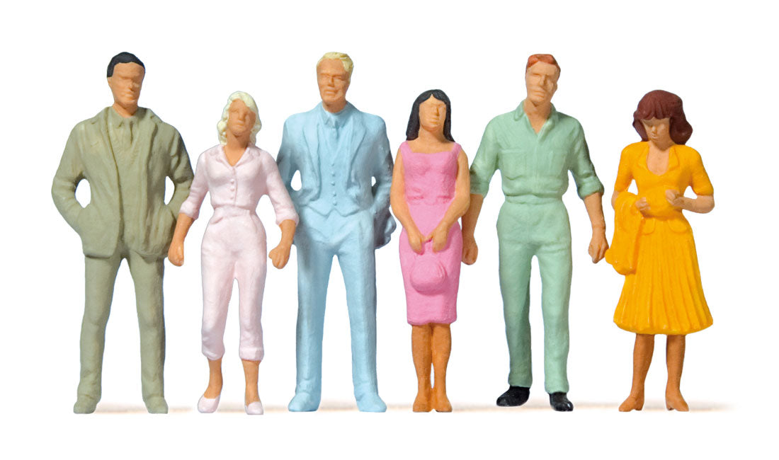 Preiser 65503 O Standing Passers-by #2 Figures (Set of 6)