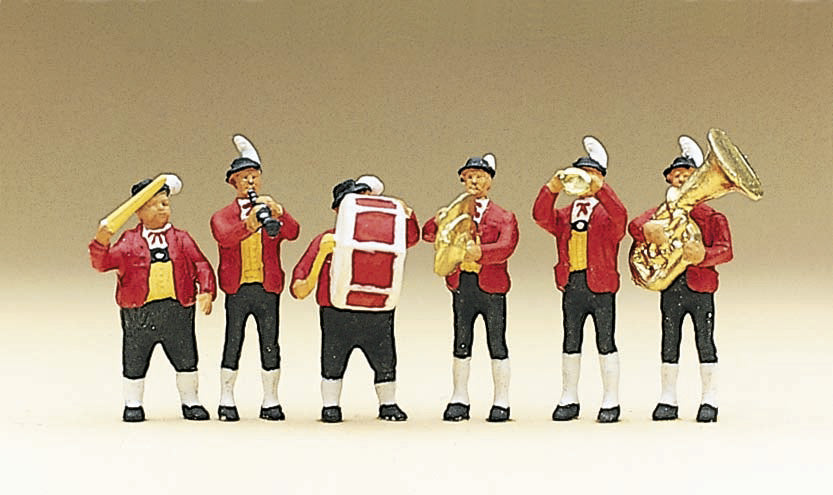 Preiser 10206 HO Tyrolean Band in National Costume Figures #1 (Set of 6)