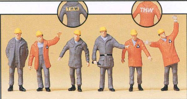 Preiser 10458 HO Federal Technical Workers Figures (Set of 6)