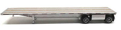 Herpa 5488 HO 48' Spread Axle Highboy Trailer, Assembled in Silver
