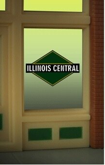 Miller Engineering 9085 HO/O Illinois Central Window Sign