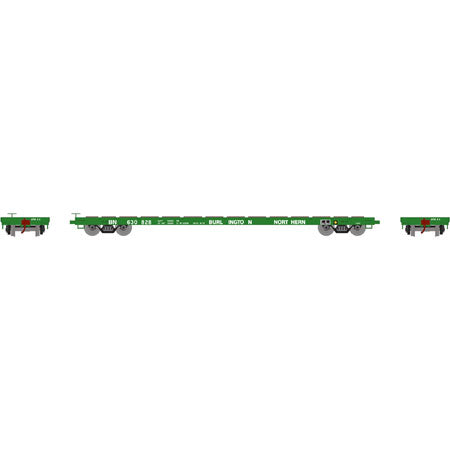 Athearn 92674 HO Burlington Northern 60' Ready-to-Run Flat Car #630828 LN/Box