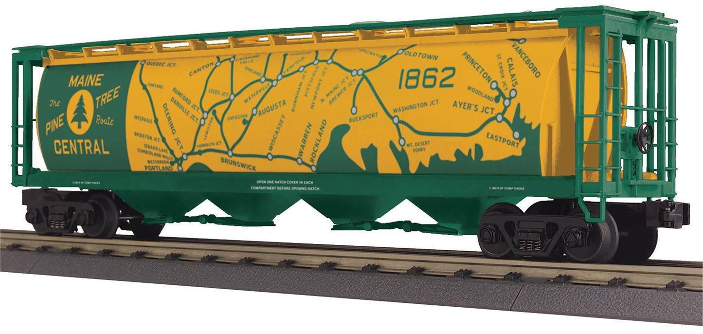 MTH 30-75630 O Maine Central RailKing 4-Bay Cylindrical Hopper Car #1862 LN/Box