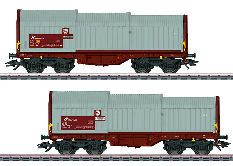 Marklin 46871 HO Italian State Railways Shimms Telescoping Cover Car (Set of 2)