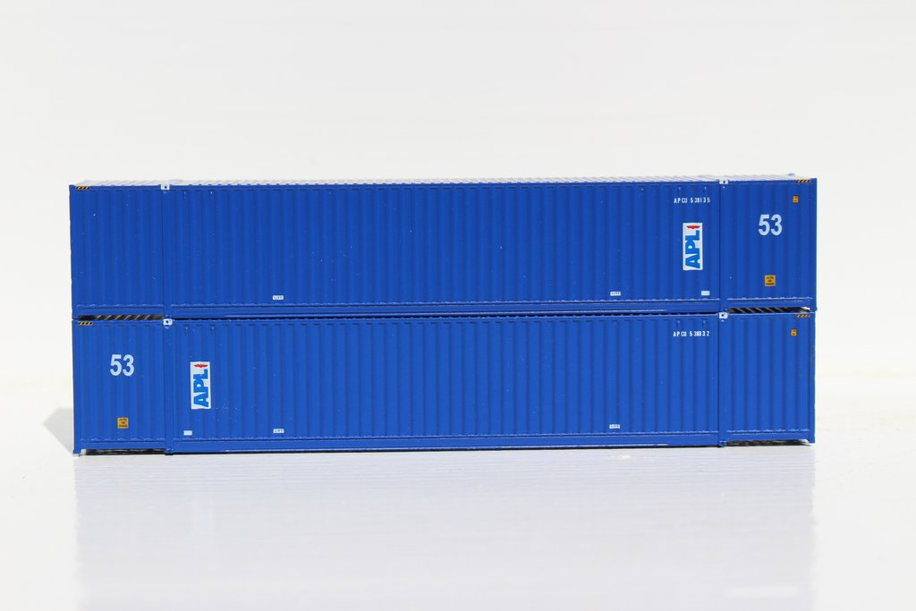 JTC Model Trains 535032 N APL 53' High Cube 6-42-6 Containers w/Magnetic System