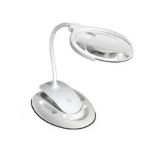 Enkay 2976 2-in-1 Desktop/Clamp-On Magnifier 4-3/8" Lens with LED Lights