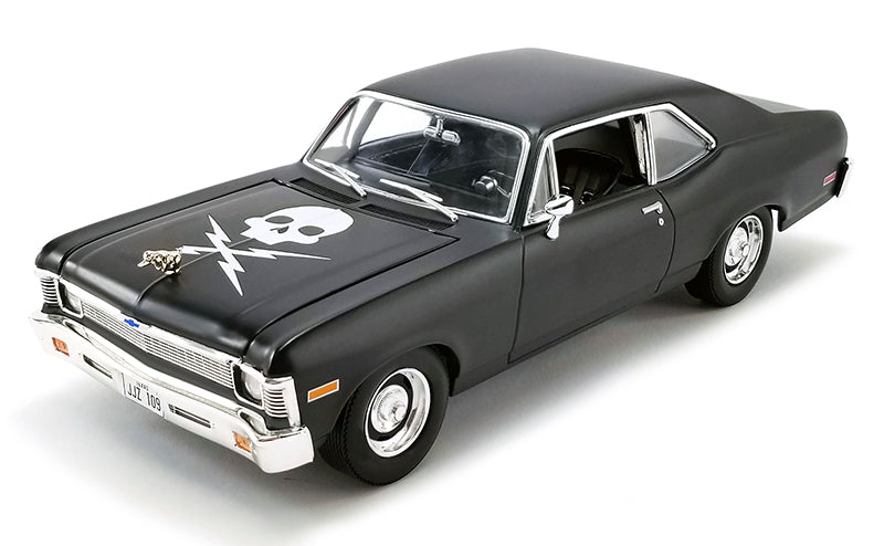 GMP 18925 1:18 1971 Chevrolet Nova Matte Black Diecast Car
