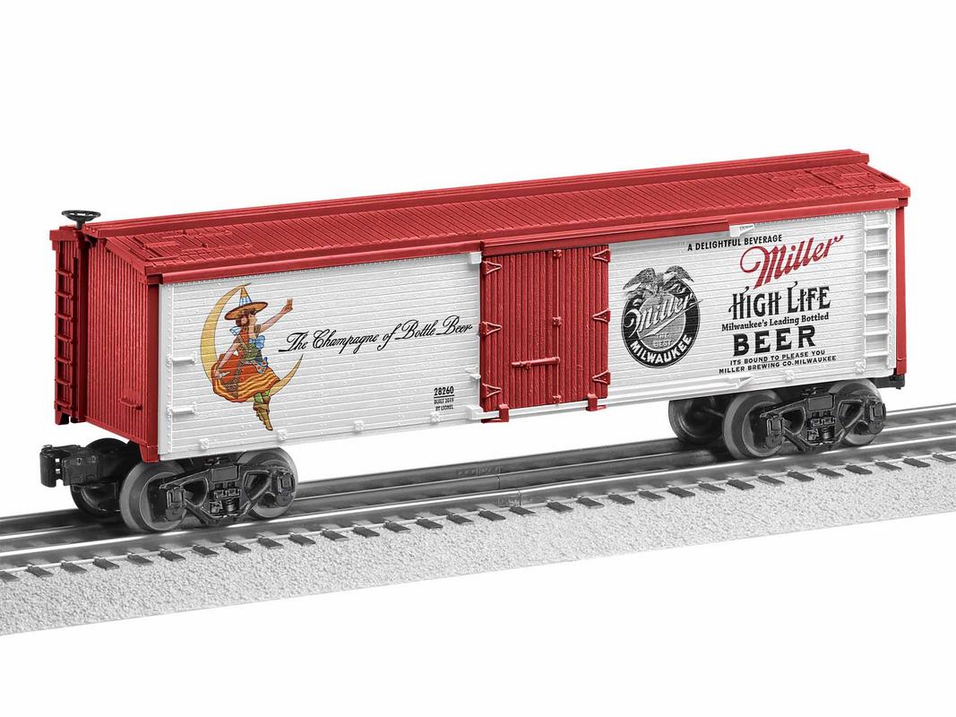 Lionel 1928260 O Gauge Miller High Life Beer Refrigerator Car #28260 NIB