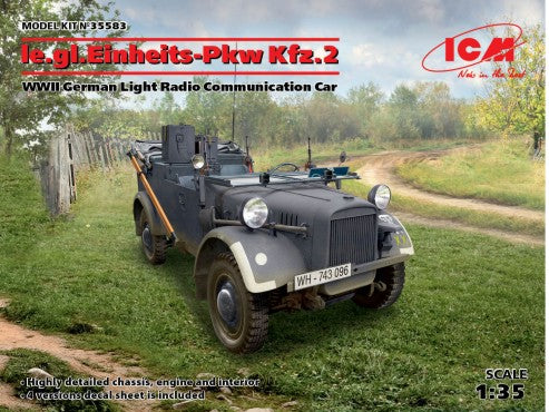ICM 35583 1:35 le.gl.Einheits-Pkw Kfz.2 Car Military Vehicle Model Kit