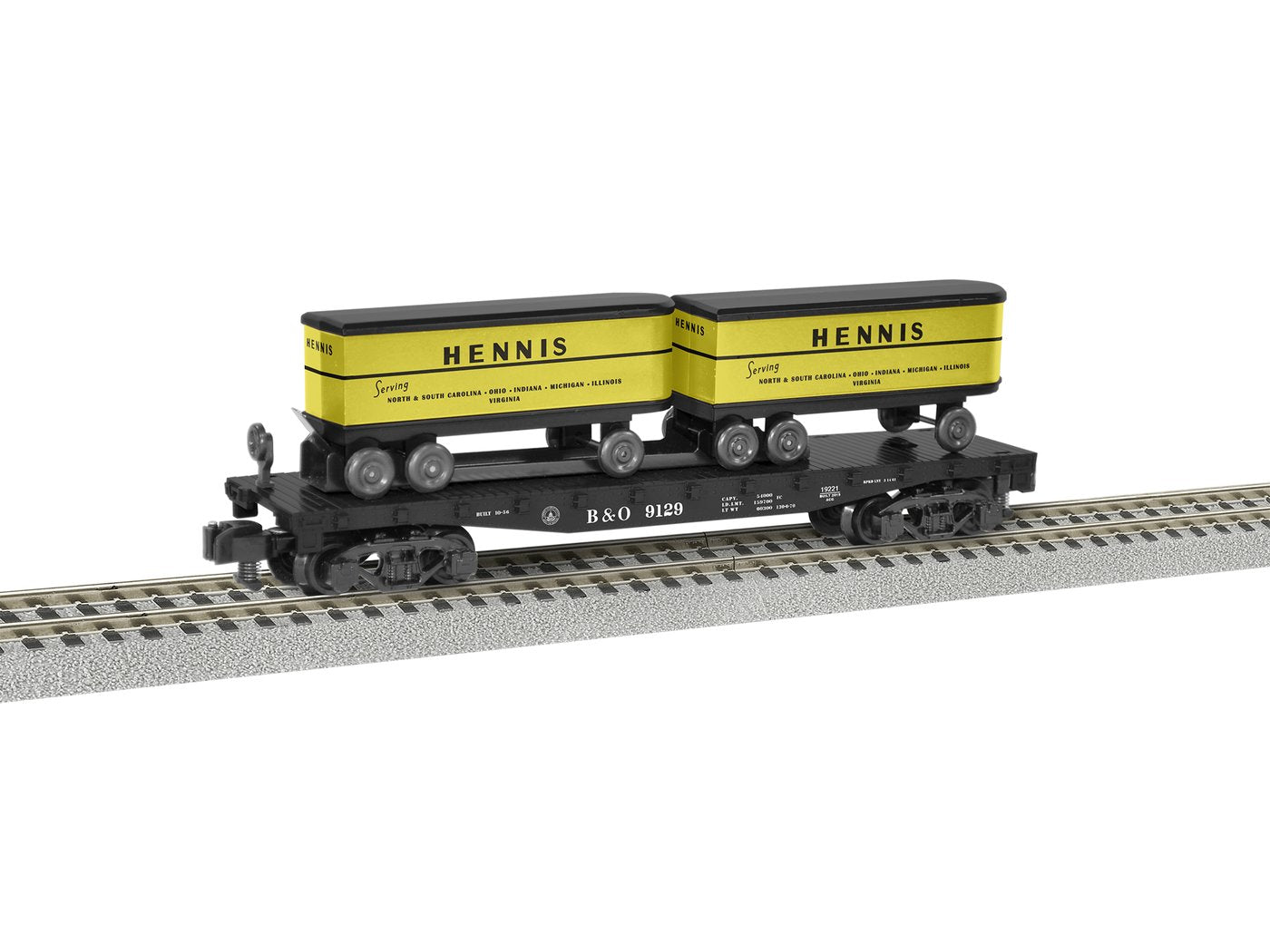 American Flyer 1919221 S Baltimore & Ohio/Hennis TOFC Flatcar #9129 NIB