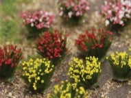JTT Scenery Products 95642 Red, Pink, Yellow Flower Bushes