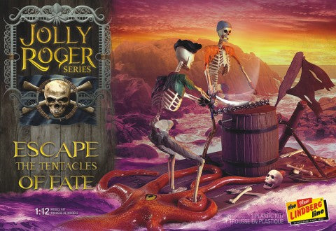 Lindberg 615 1:12 Jolly Roger Escape the Tentacles Diorama Plastic Mode Kit