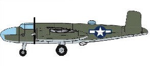 Trumpeter 06401 1:350 B-25 Mitchell Bomber Aircraft Plane Model Kit (Set of 4)