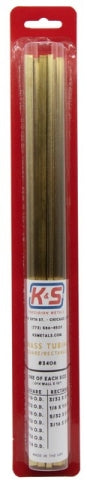 K&S 3406 Brass Square and Rectangle Tube Assortment (Set of 11)