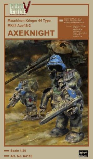 Hasegawa 64118 1:20 Robot Battle V Axeknight Mk44 Ausf.B-2 Plastic Model Kit