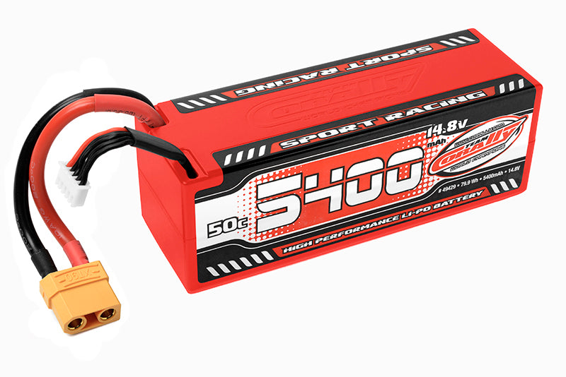 Corally 49429 5400mAh - 14.8V - Stick 4S XT90 Sport Racing 50C LiPo Battery
