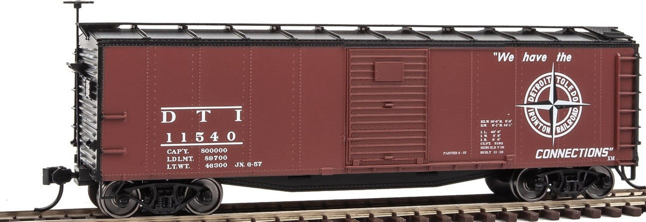 Walthers 910-40806 HO Detroit, Toledo & Ironton 40' Rebuilt Steel Boxcar #11540