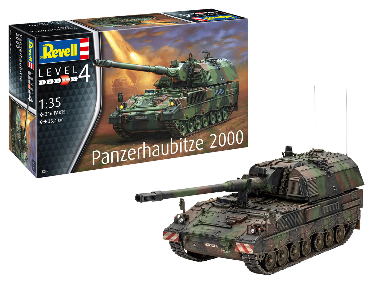Revell of Germany 03279 1:35 Panzerhaubitze 2000 Self Propelled Artillery Kit