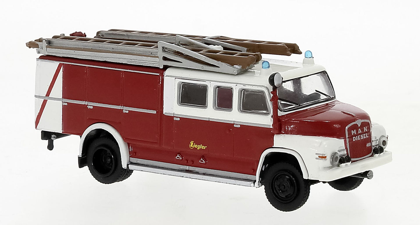 Brekina Automodelle 45102 HO Germany Fire Dept. MAN 450 HA TLF 16 Fire Truck