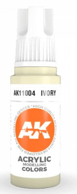 AK Interactive 11004 Ivory Standard Acrylic Paint 17ml Bottle
