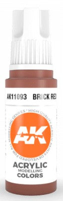 AK Interactive 11093 Brick Red Standard Acrylic Paint 17ml Bottle