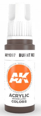 AK Interactive 11097 Burnt Red Standard Acrylic Paint - 17 ml Bottle