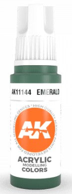 AK Interactive 11144 Emerald Standard Acrylic Paint - 17 ml Bottle