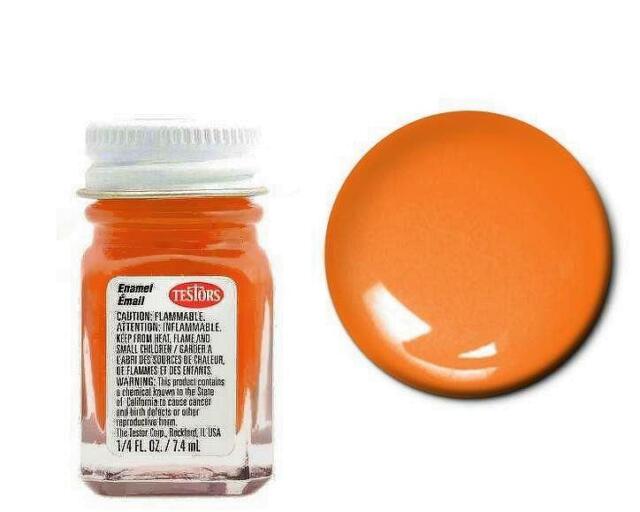 Testors 1126TT Tangerine Gloss Enamel Paint - 1/4 oz. Bottle