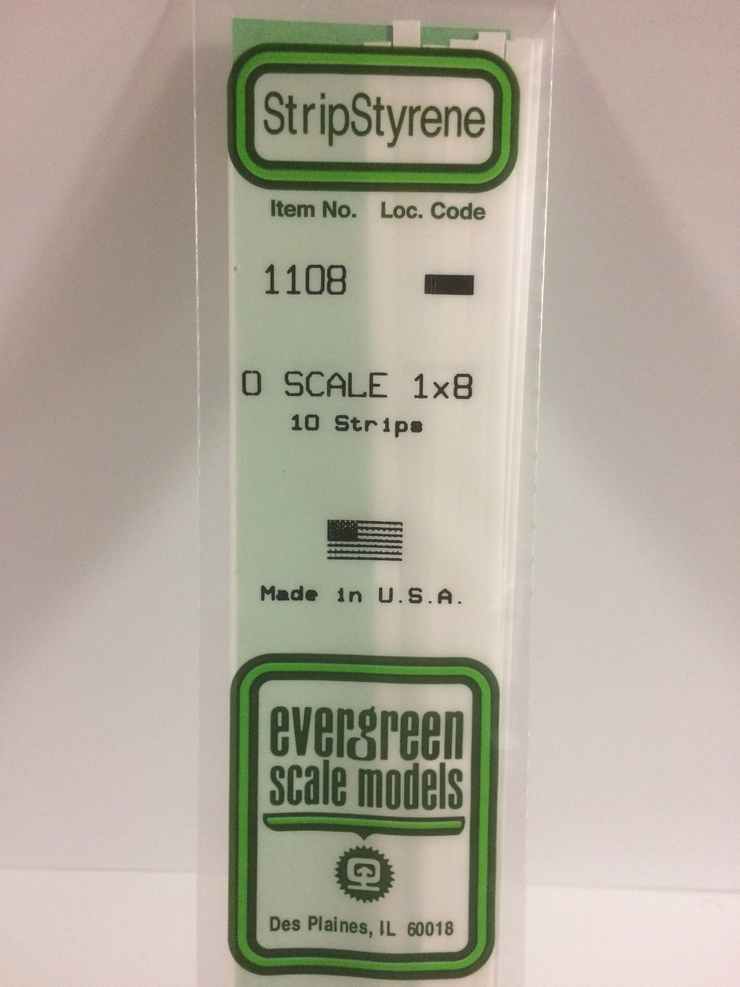 Evergreen Scale Models 1108 O .020" x .166" x 14" Strips (Pack of 10)