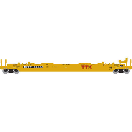 Athearn 5899 HO TTX Red Logo RTR Husky Stack Well Car #56222