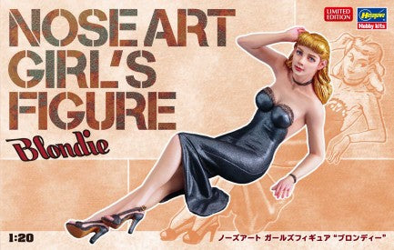 Hasegawa 52257 1:20 Blondie Nose Art Girl's Figure Kit w/Decals