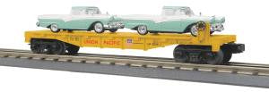 MTH 30-76819 O Union Pacific Flatcar with 2 1957 Ford Ranchero #2020
