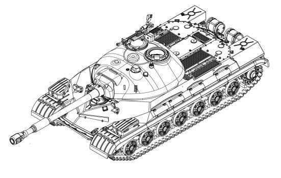 Trumpeter 07153 1:72 Soviet T-10A Heavy Tank Plastic Model Kit