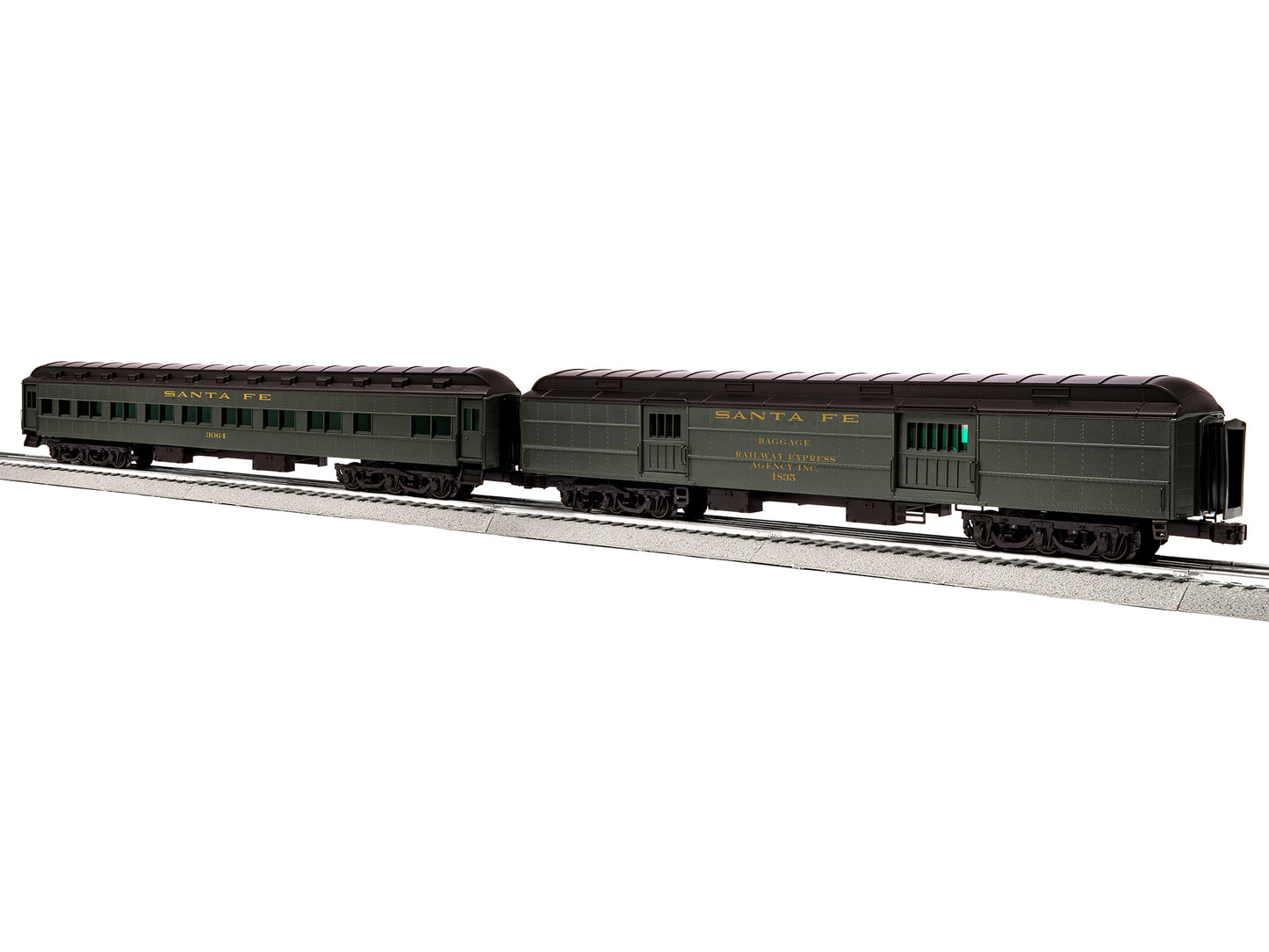 Lionel 2027070 O Santa Fe California Limited 18" Passenger Car Set A (Set of 2) NIB