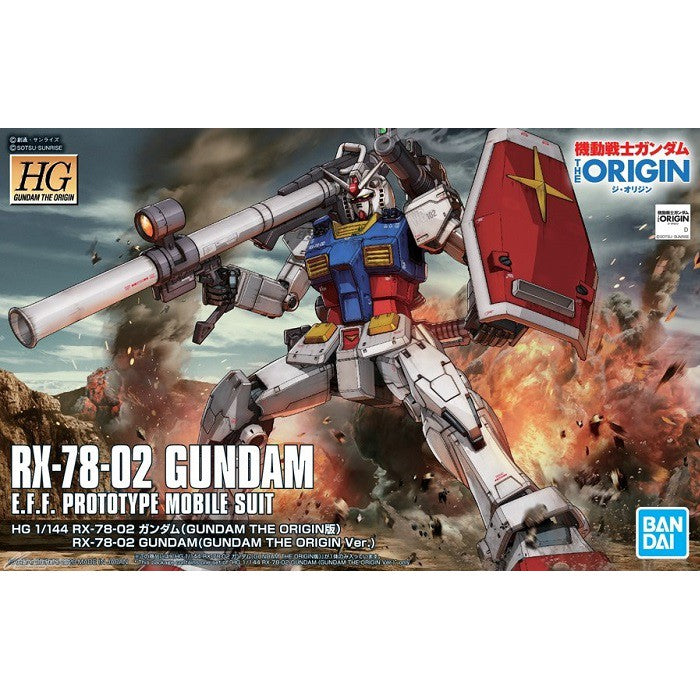 Bandai 2494322 1:144 HG Gundam The Origin Ver. RX-78-02 Gundam Plastic Model Kit