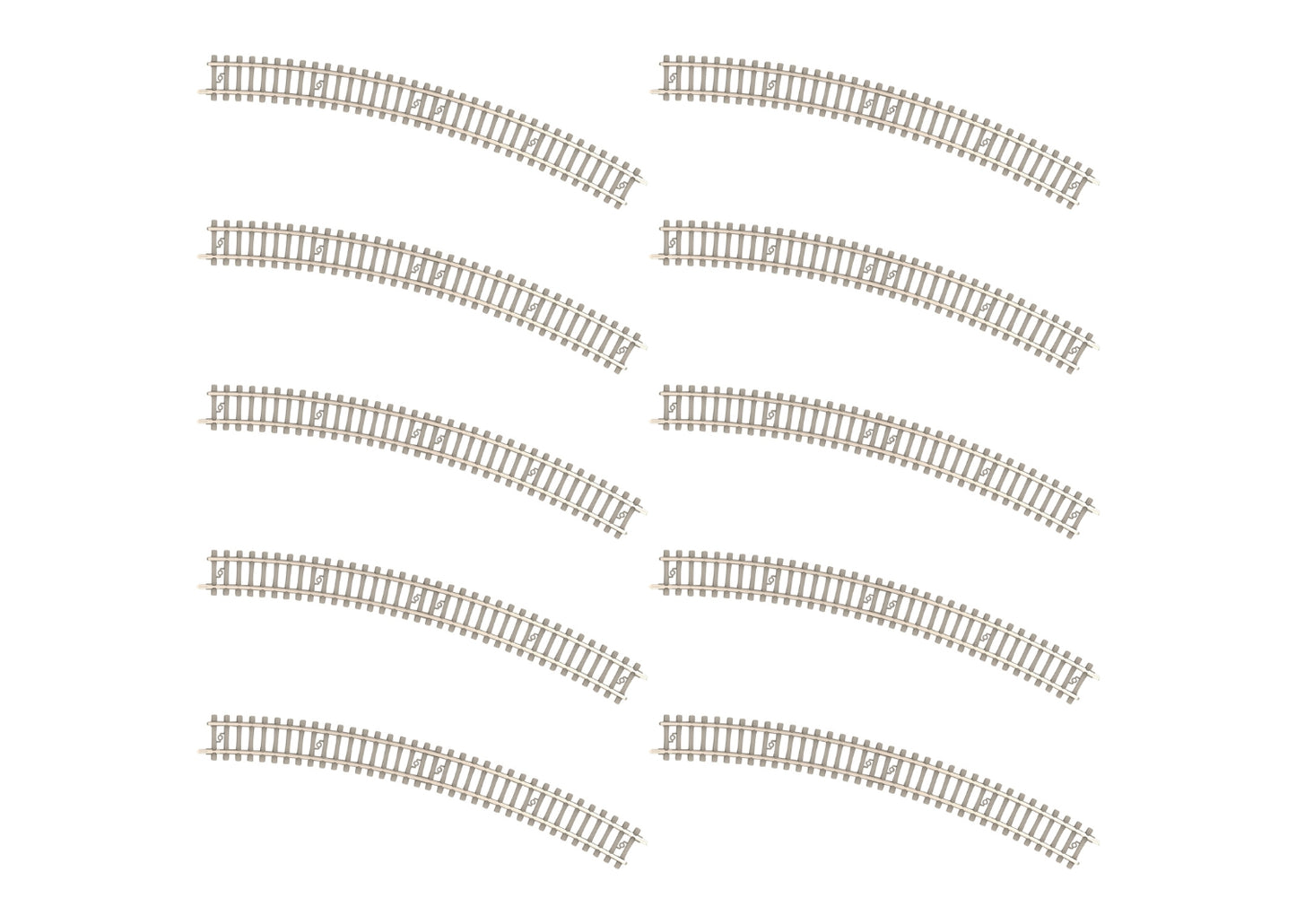 Trix 14520 Minitrix 11-5/8" Radius Curved Track with Concrete Ties