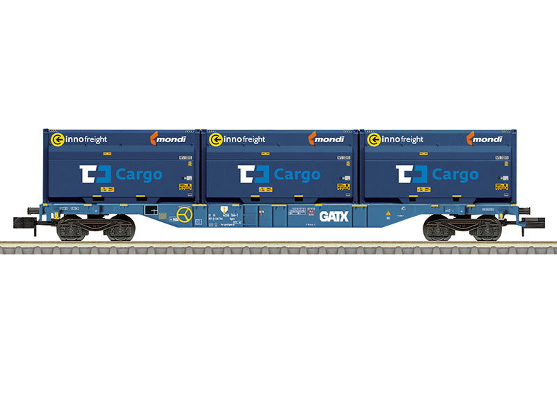 Trix 18434 N GATX Rail Austria Type Sgnss Container Transport Car
