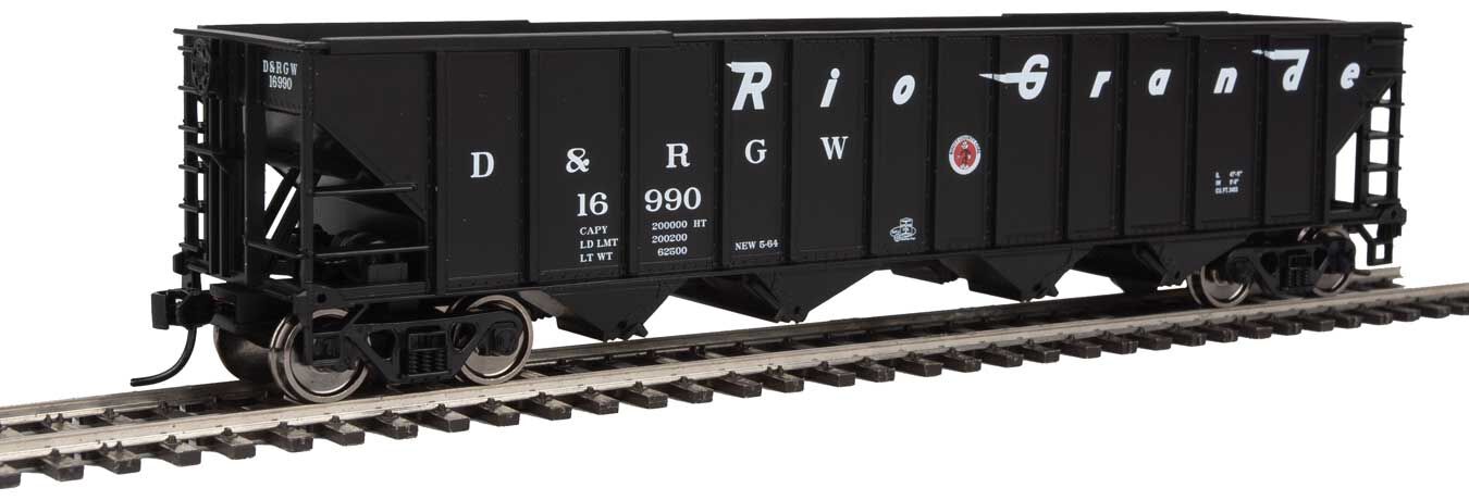 Walthers 910-1993 HO D&RGW Western 50' 100-Ton 4-Bay Hopper Ready to Run #16990