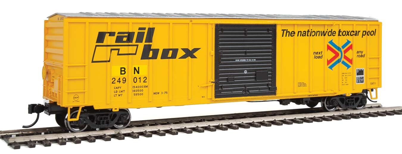 Walthers 910-1824 HO BN Railbox 50' ACF Exterior Post Boxcar RTR #249012