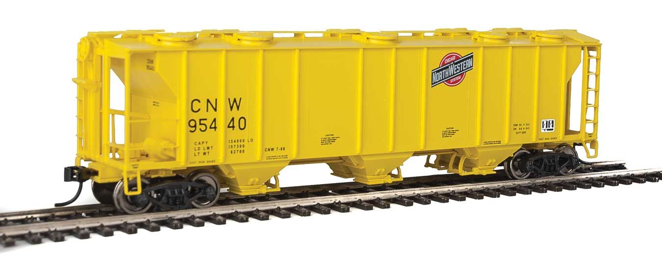 Walthers 910-7017 HO C&NW 50' PS-2 2893 3-Bay Covered Hopper Car #95440