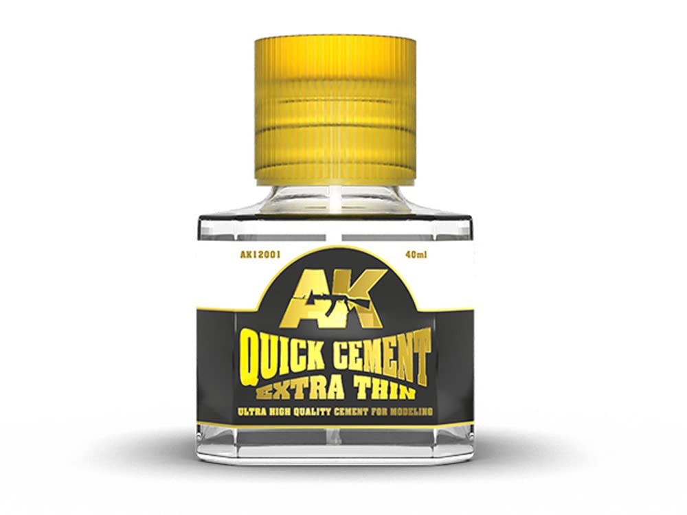 AK Interactive 12001 Quick Cement Extra Thin Glue - 40 ml Bottle