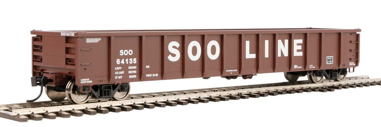 Walthers 910-6288 HO Soo Line 53' Railgon Gondola #64135